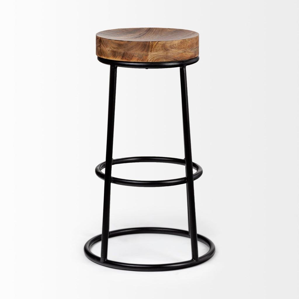 Flynn Bar Wood Seat Stool Series