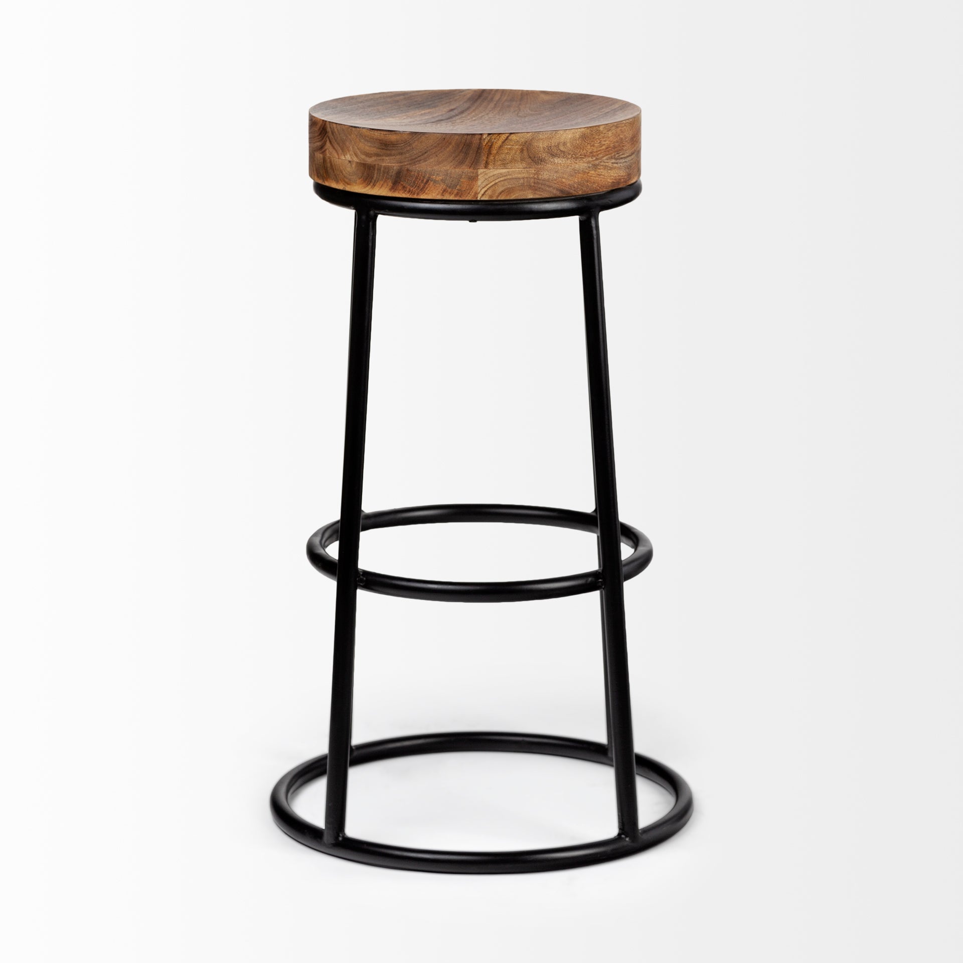 Flynn Bar Wood Seat Stool Series