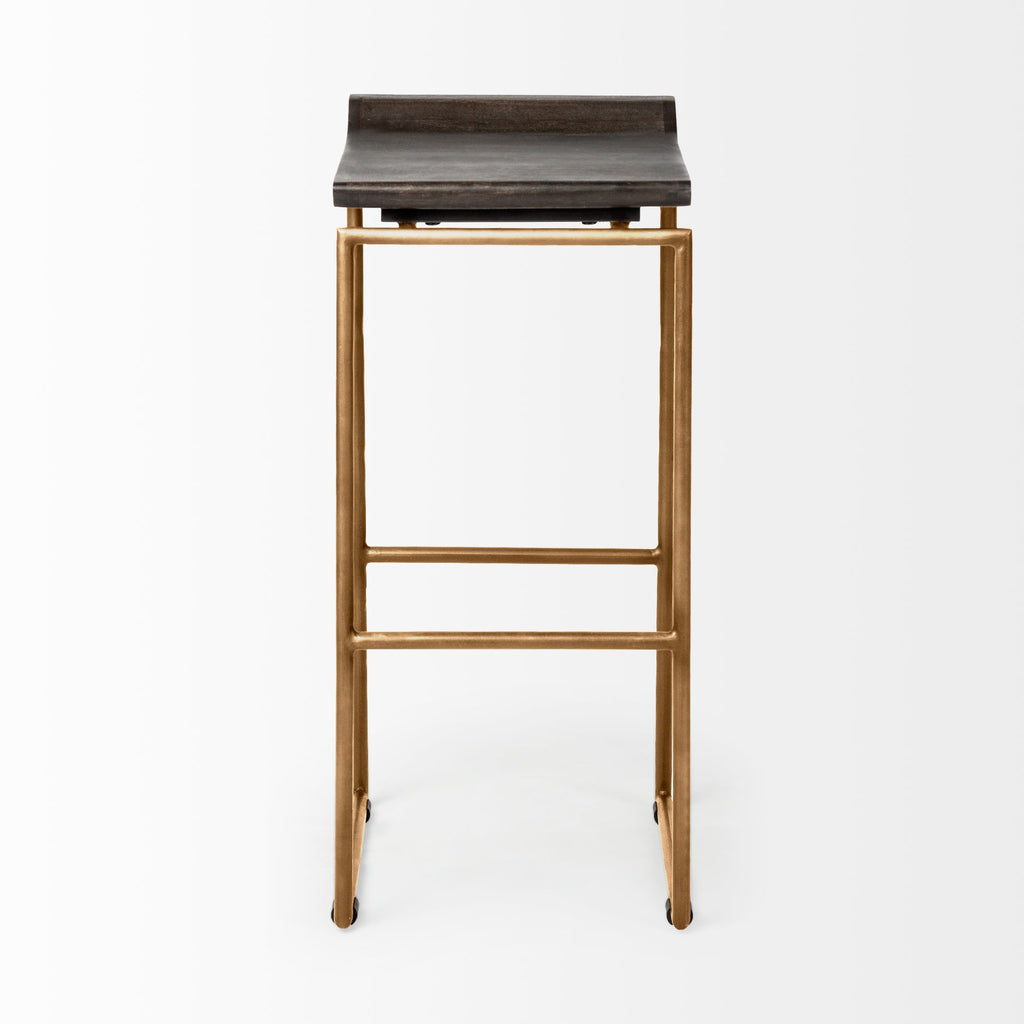 Givens Wood Seat Bar Stool