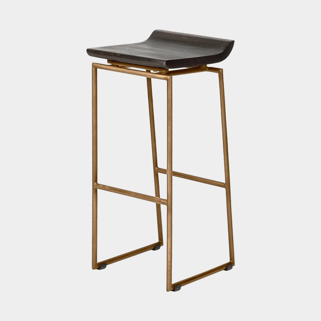Givens Wood Seat Bar Stool