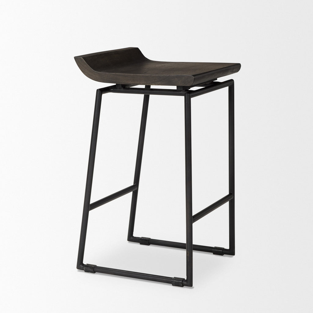 Givens Wood Seat Counter Stool