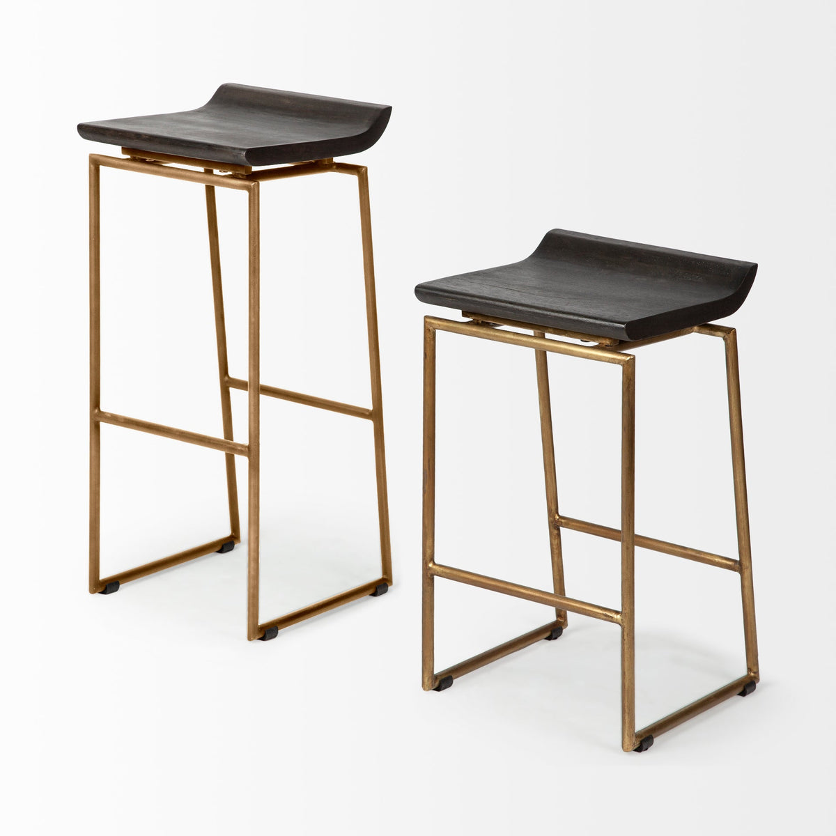 Givens Wood Seat Bar Stool