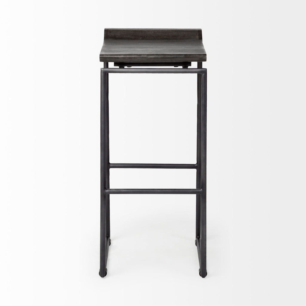 Givens Wood Seat Bar Stool