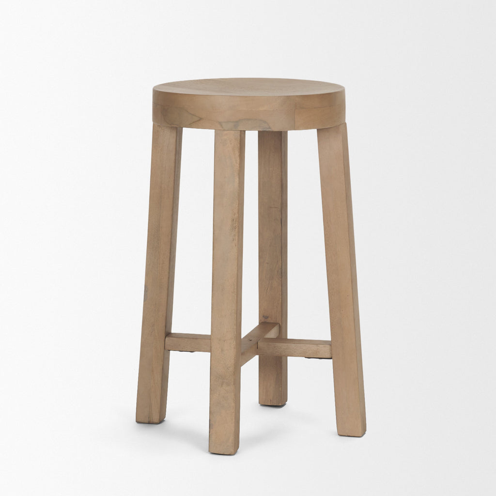 Brahma Wood Seat Counter Stool