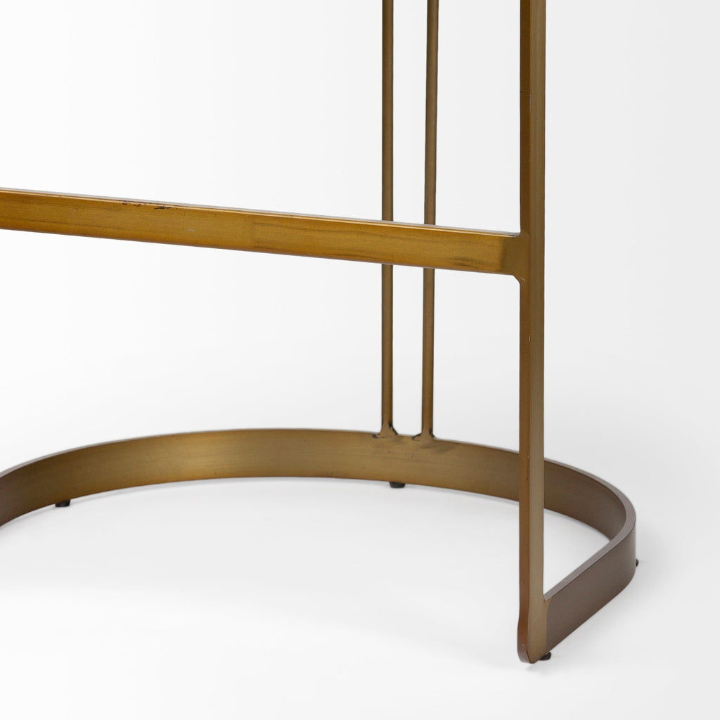 Hollyfield Leather Seat Commercial-Grade Bar Stool