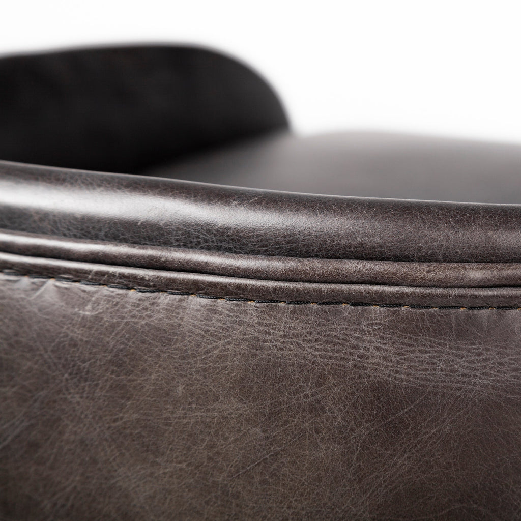 Hollyfield Leather Seat Counter Stool