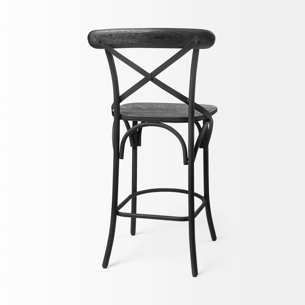 Etienne Wood Seat Bar/Counter Stool
