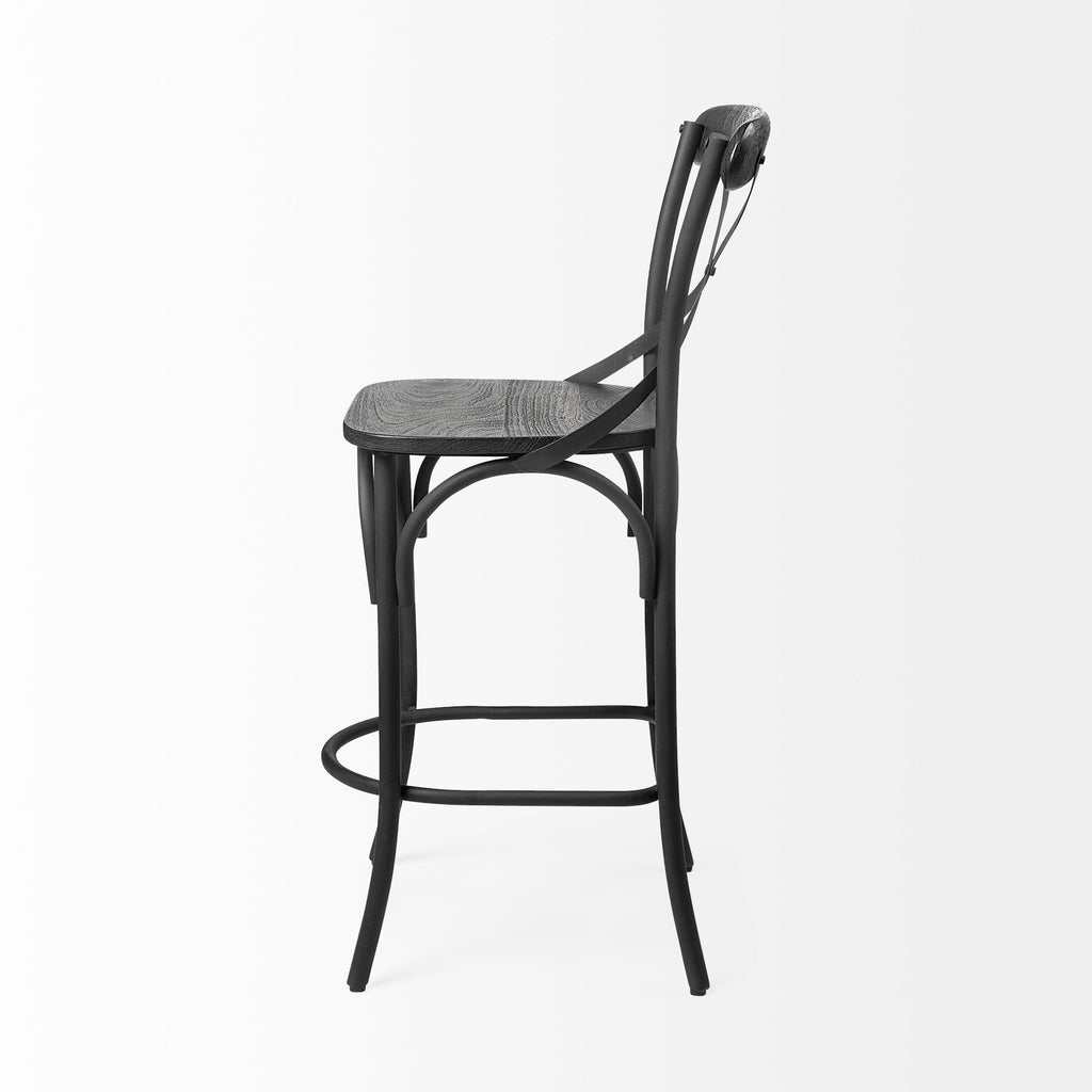 Etienne Wood Seat Bar/Counter Stool