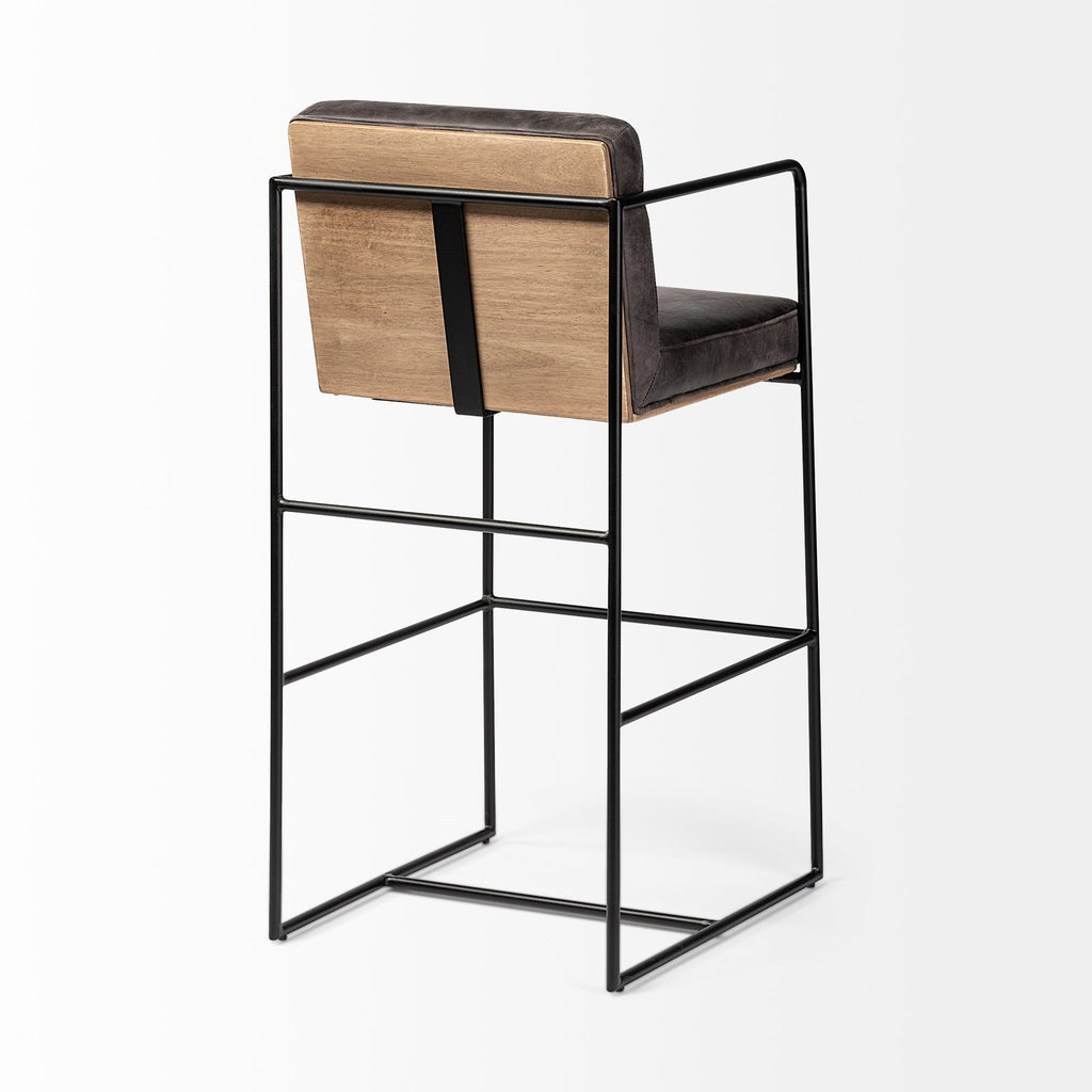 Stamford Leather Commercial-Grade Bar Stool