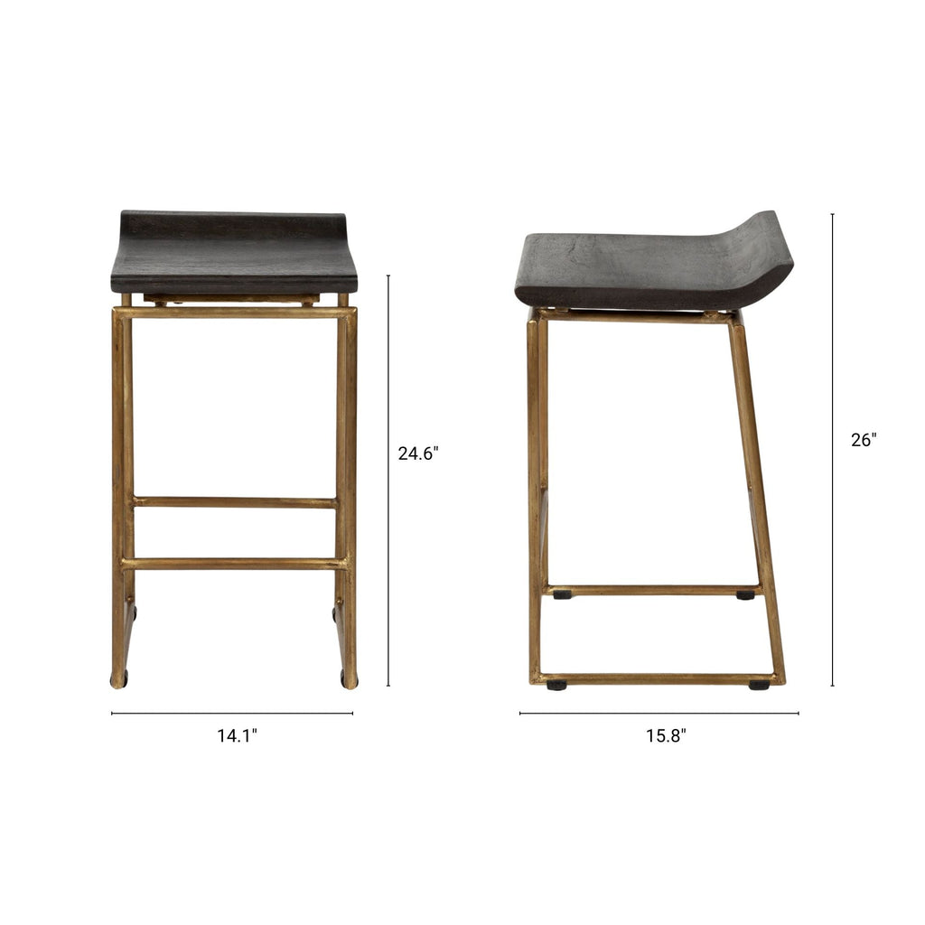 Givens Wood Seat Counter Stool