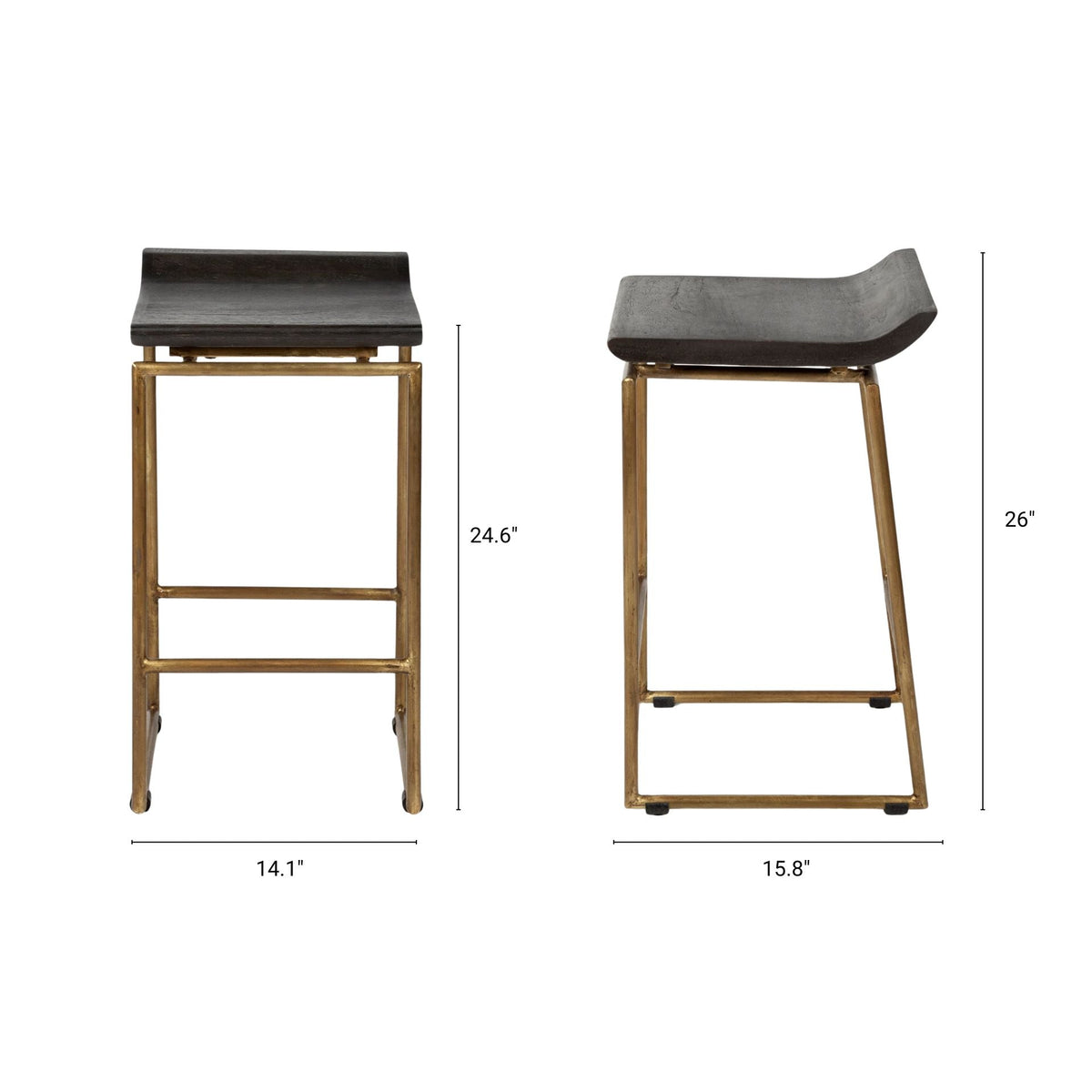 Givens Wood Seat Counter Stool