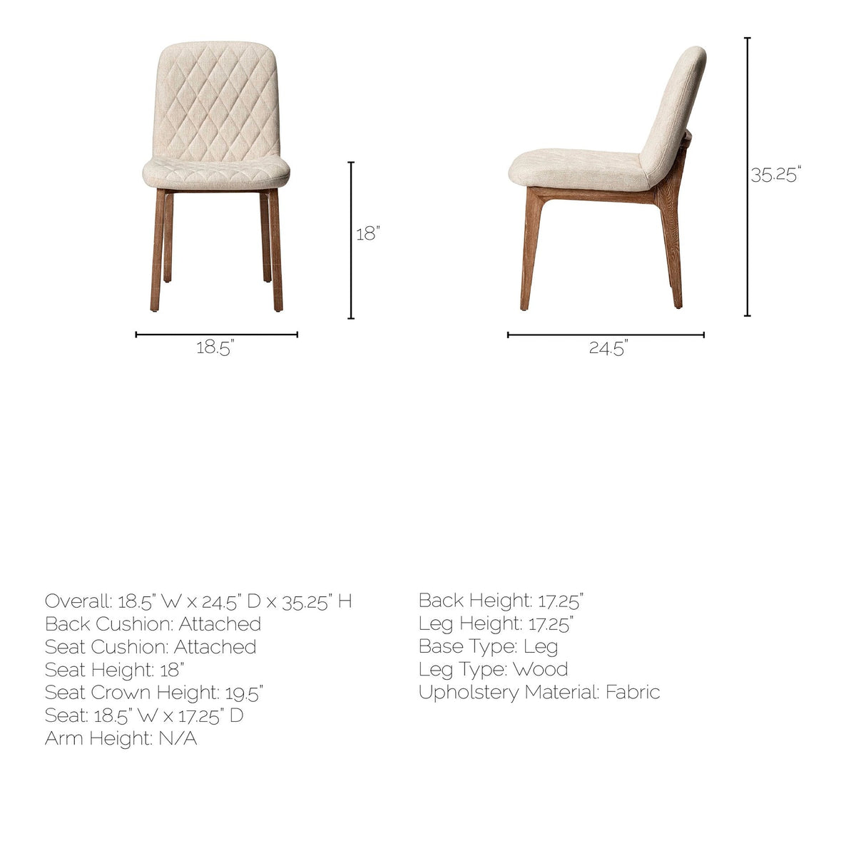 David Fabric Dining Chair