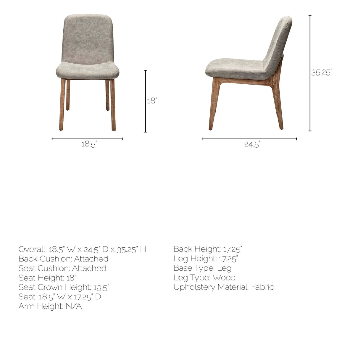 David Fabric Dining Chair