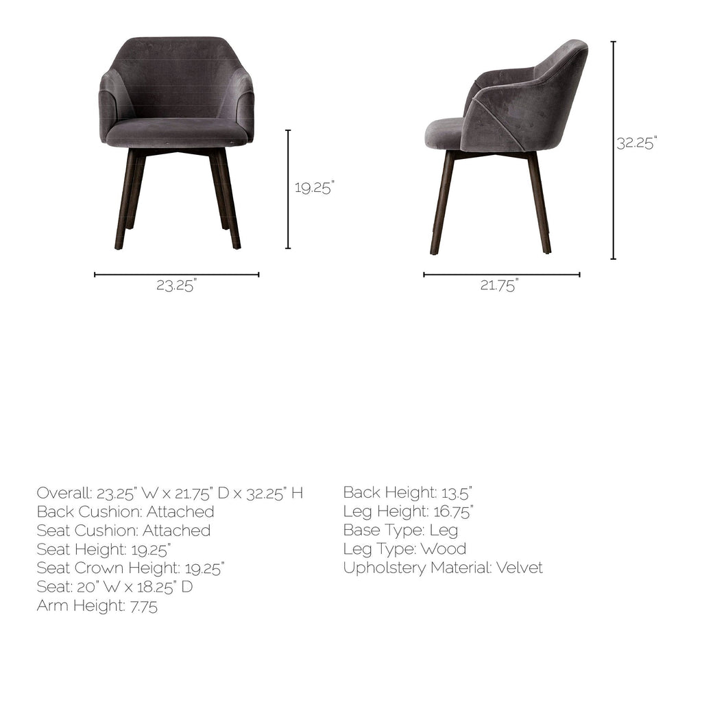 Ronald Fabric Dining Chair