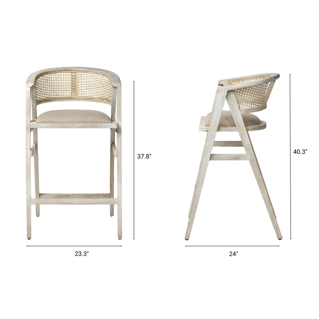 Tabitha Upholstered Seat Bar/Counter Stool