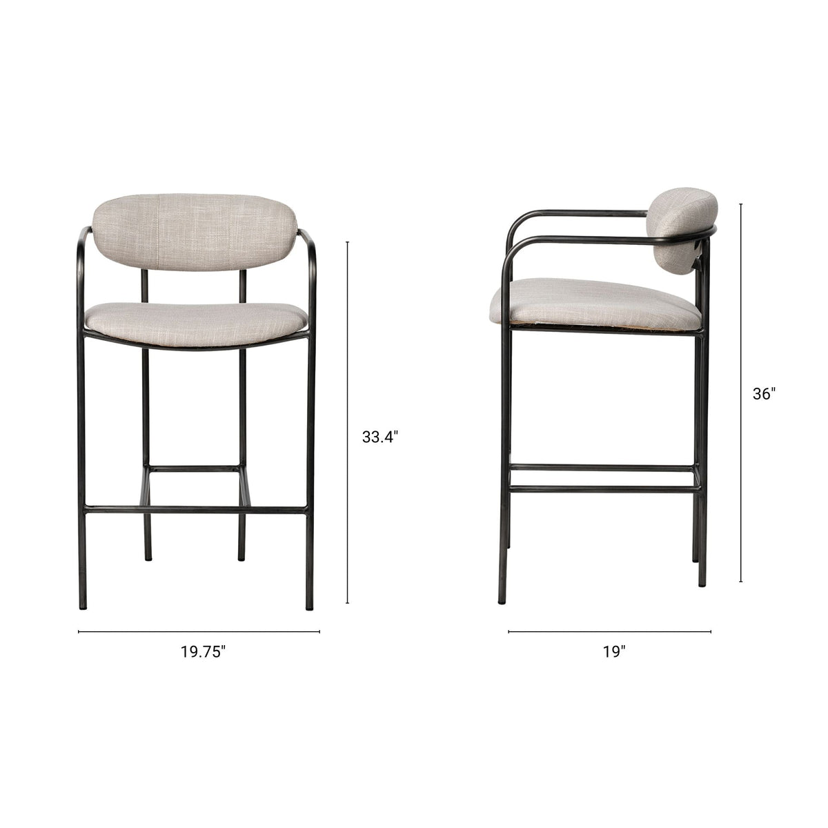 Parker Upholstered Counter Seat Stool