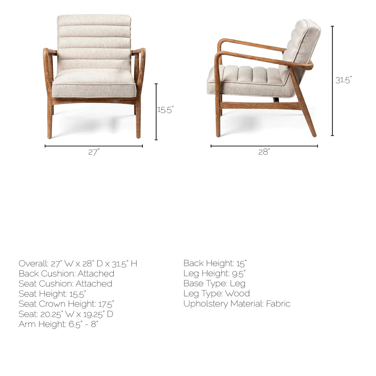 Ajax Upholstered Accent Chair