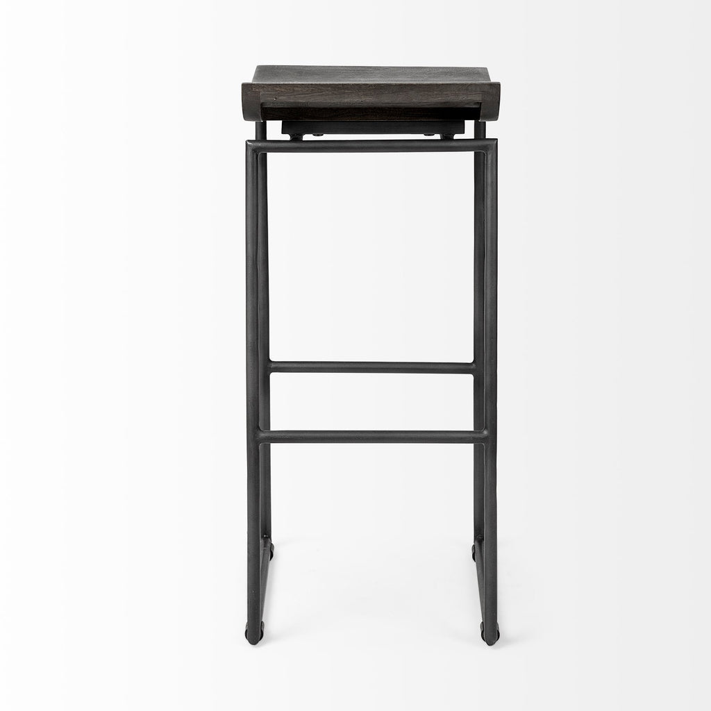 Givens Wood Seat Bar Stool
