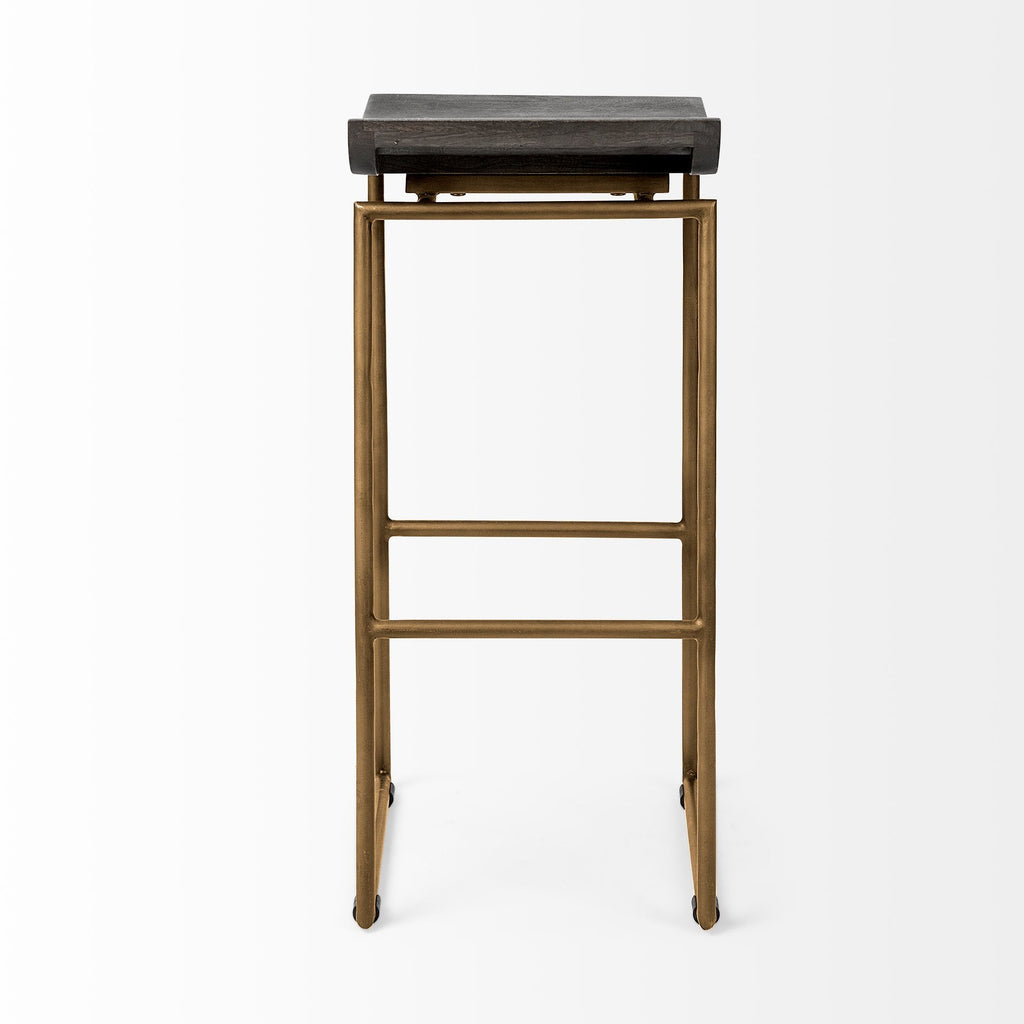 Givens Wood Seat Bar Stool