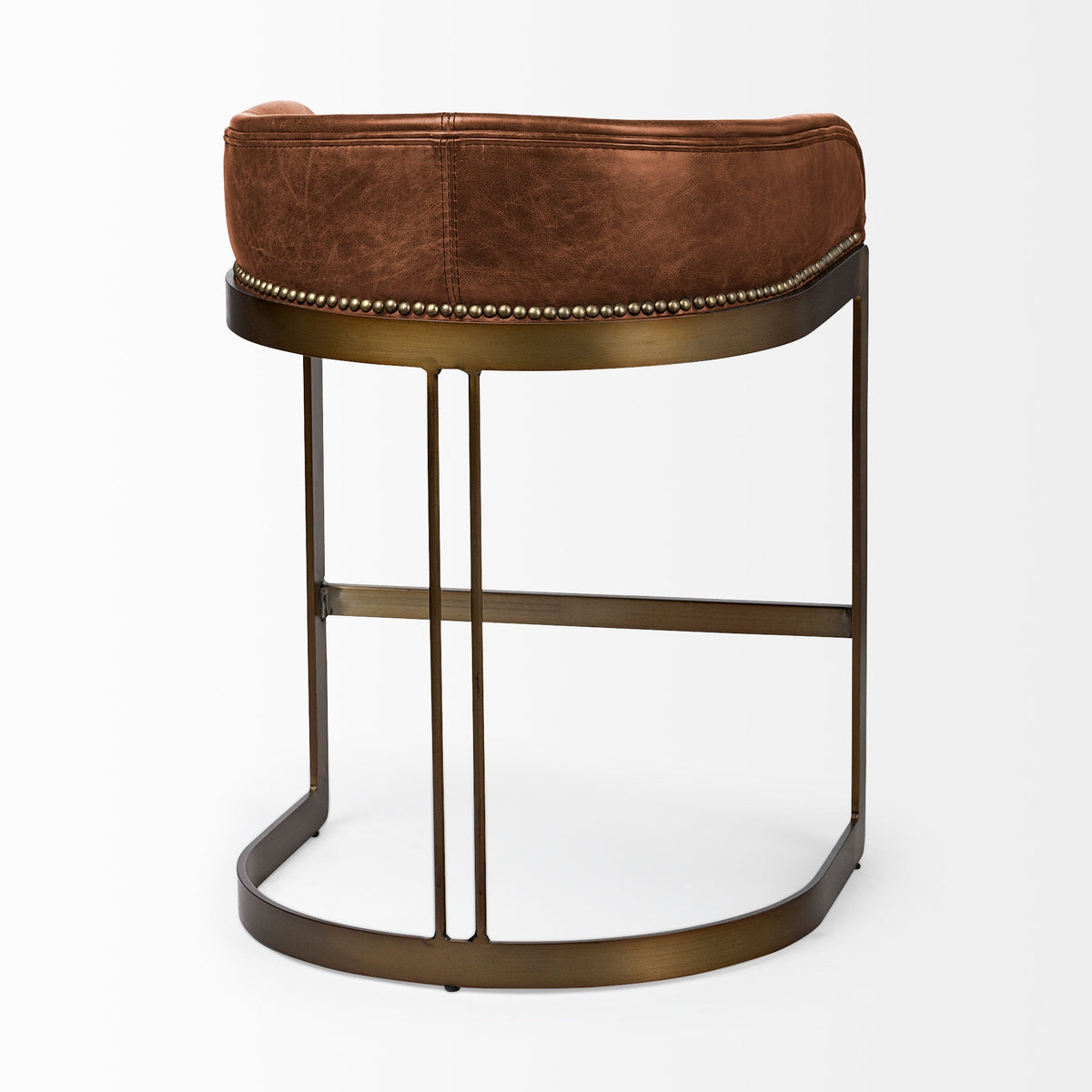Hollyfield Leather Seat Counter Stool