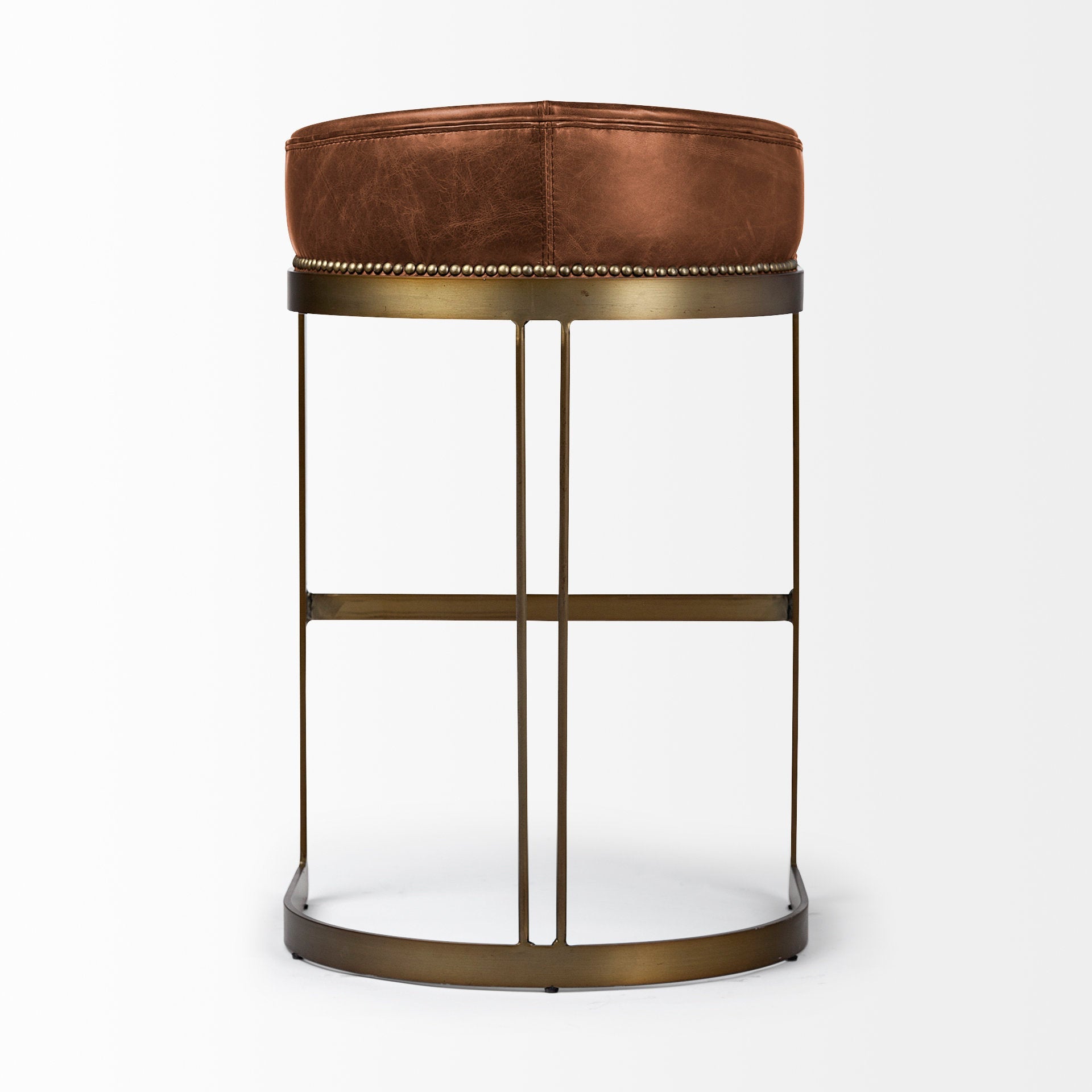Hollyfield Leather Seat Commercial-Grade Bar Stool