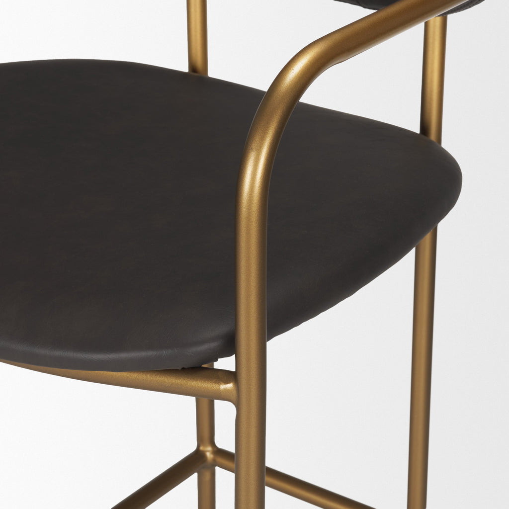 Parker Leather Seat Bar Stool