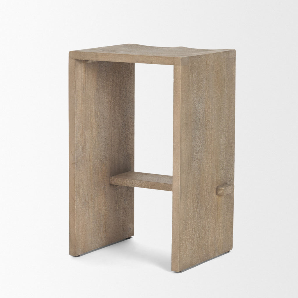 Aida Wood Seat Counter Stool