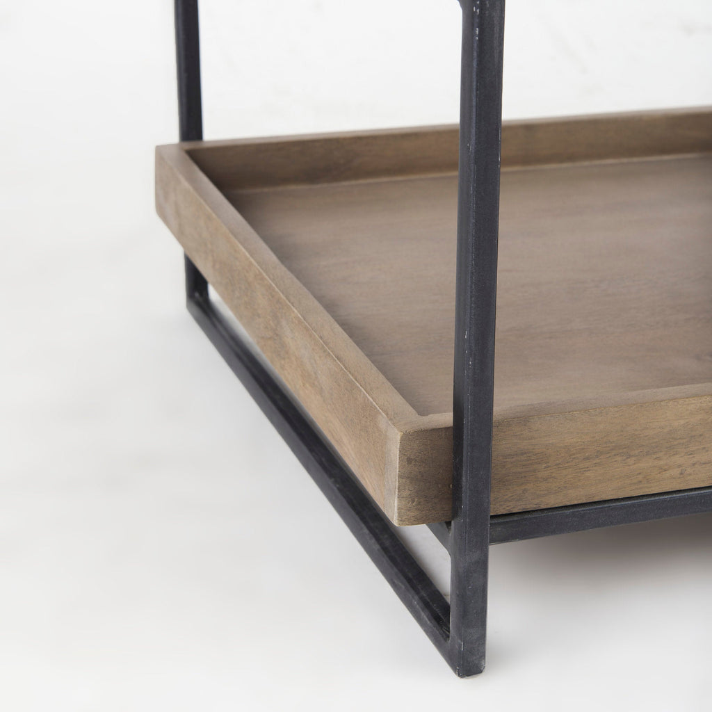 Trey Wood Accent Table