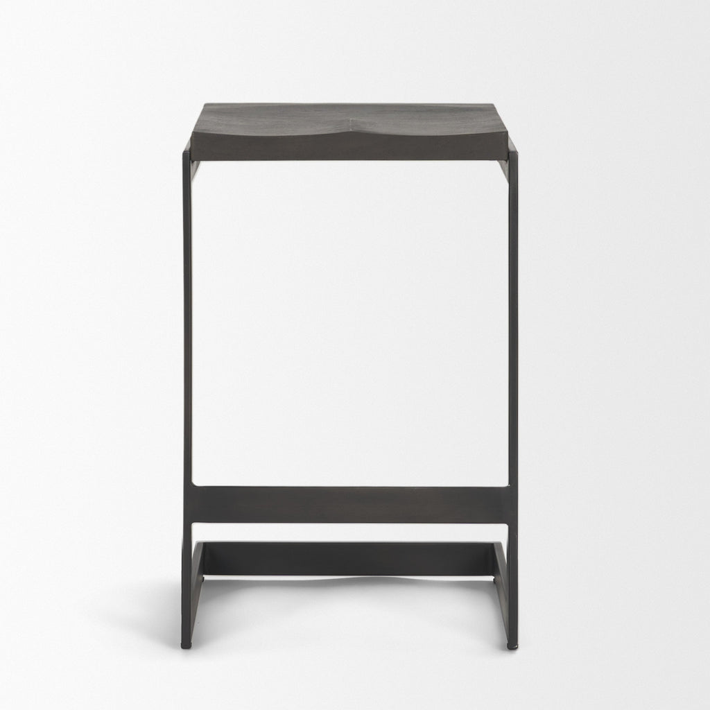 Kiran Wood Seat Bar/Counter Stool