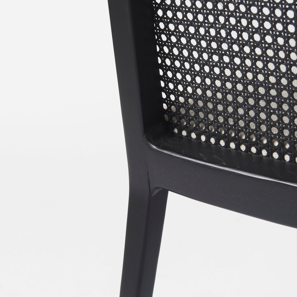 Clara Black Cane Back Dining Chair