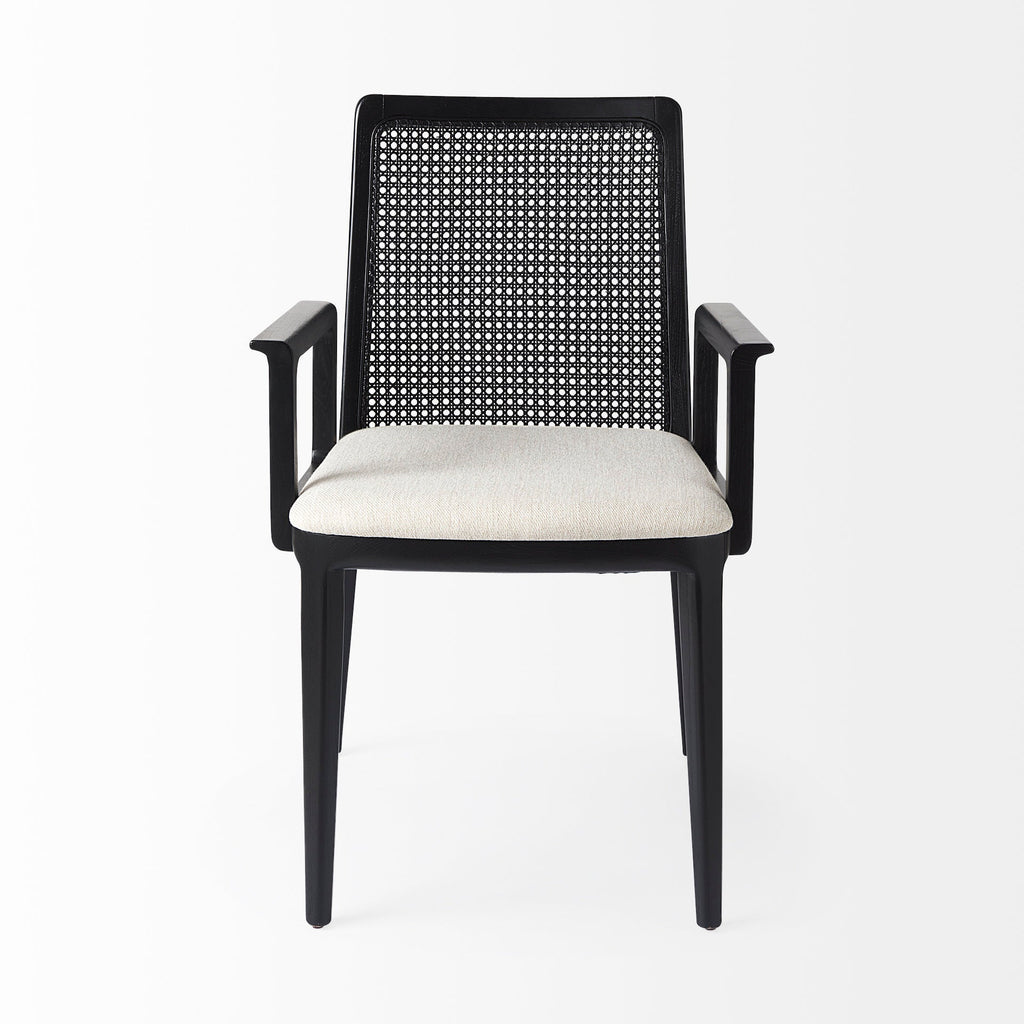 Clara Black Cane Back Dining Chair