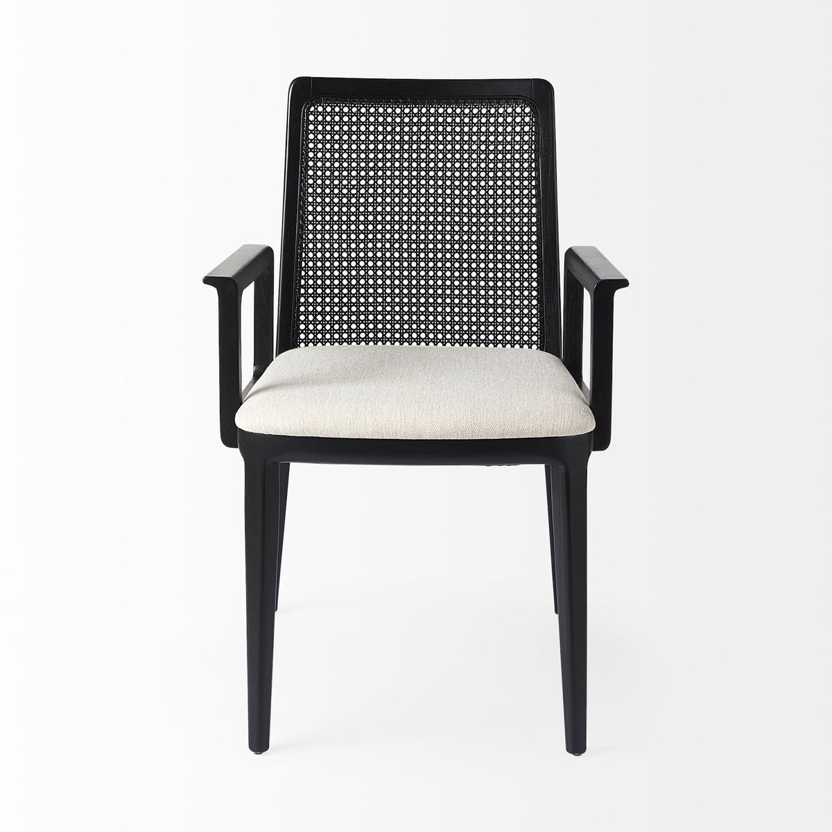 Clara Black Cane Back Dining Chair