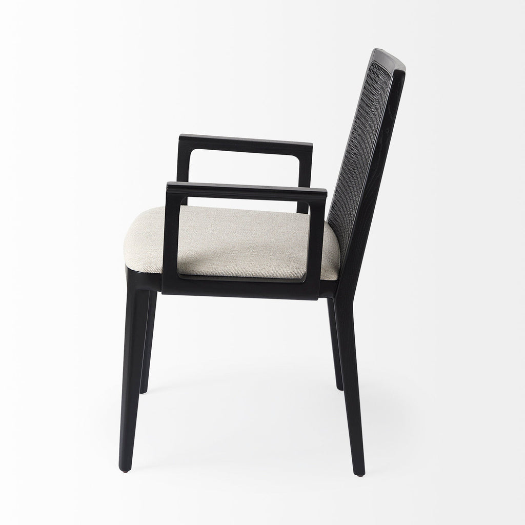 Clara Black Cane Back Dining Chair
