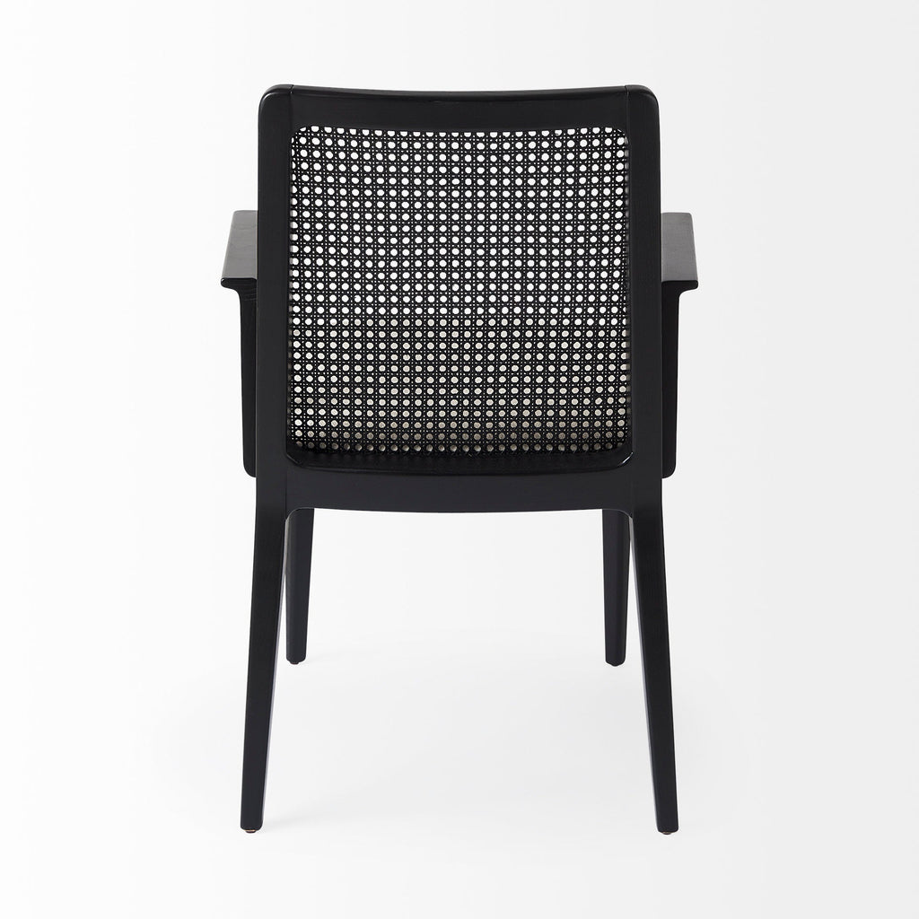 Clara Black Cane Back Dining Chair