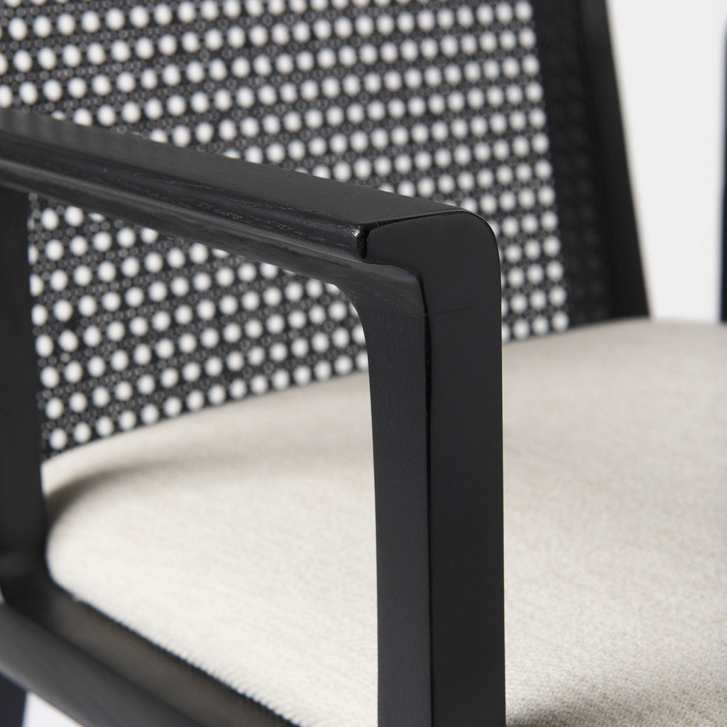 Clara Black Cane Back Dining Chair