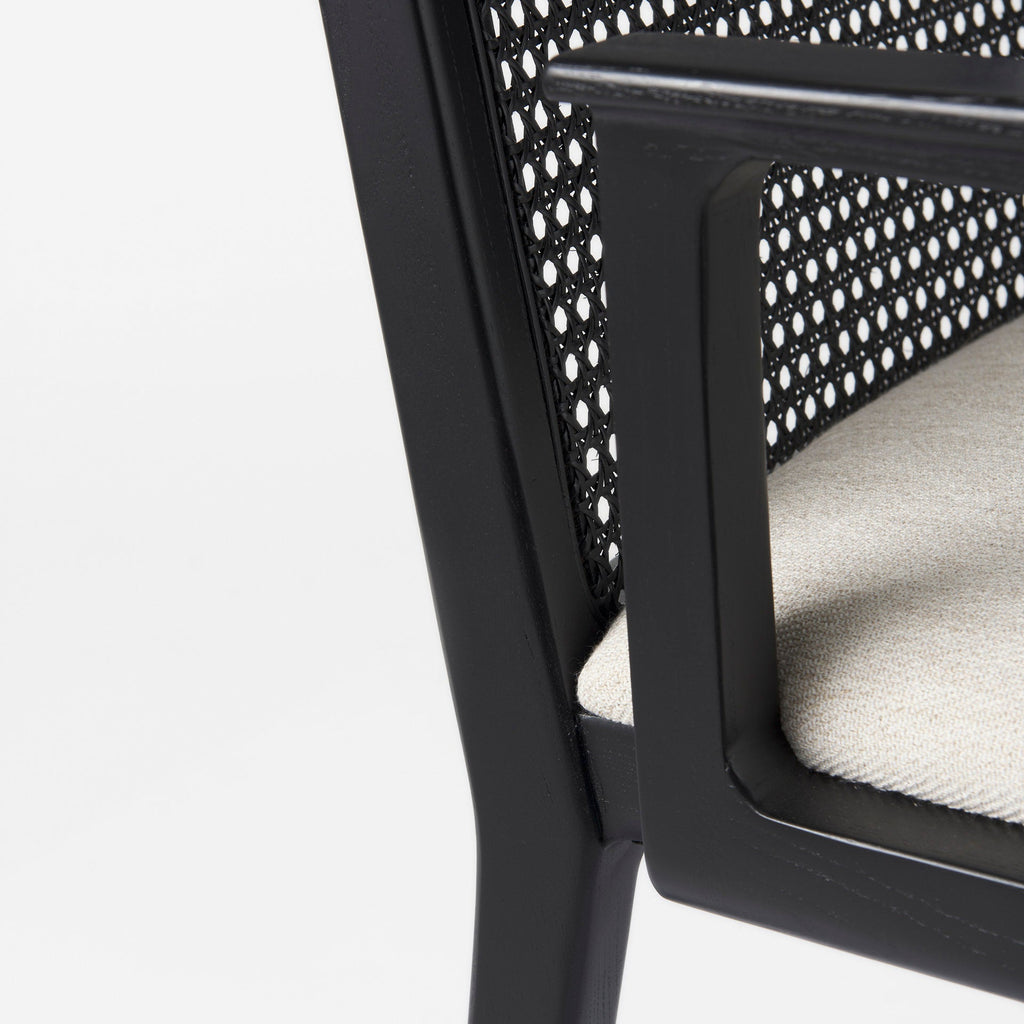 Clara Black Cane Back Dining Chair