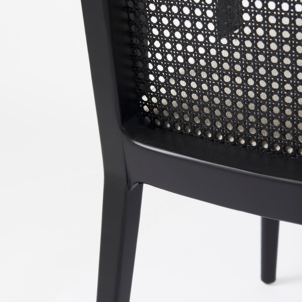 Clara Black Cane Back Dining Chair