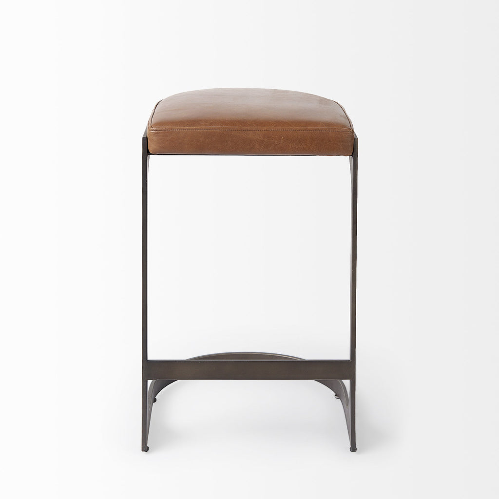 Tyson Leather Seat Stool