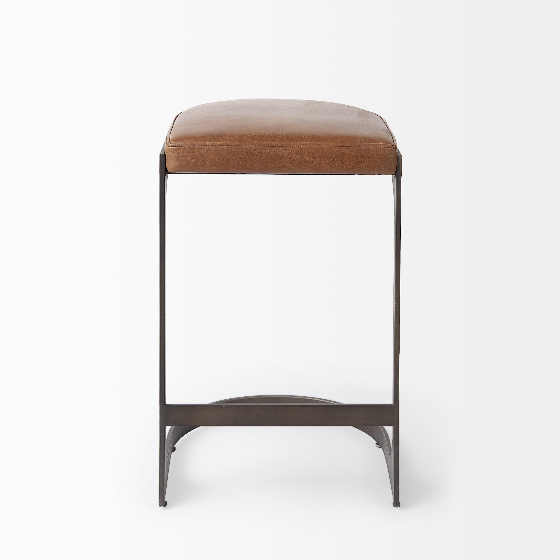 Tyson Leather Seat Stool