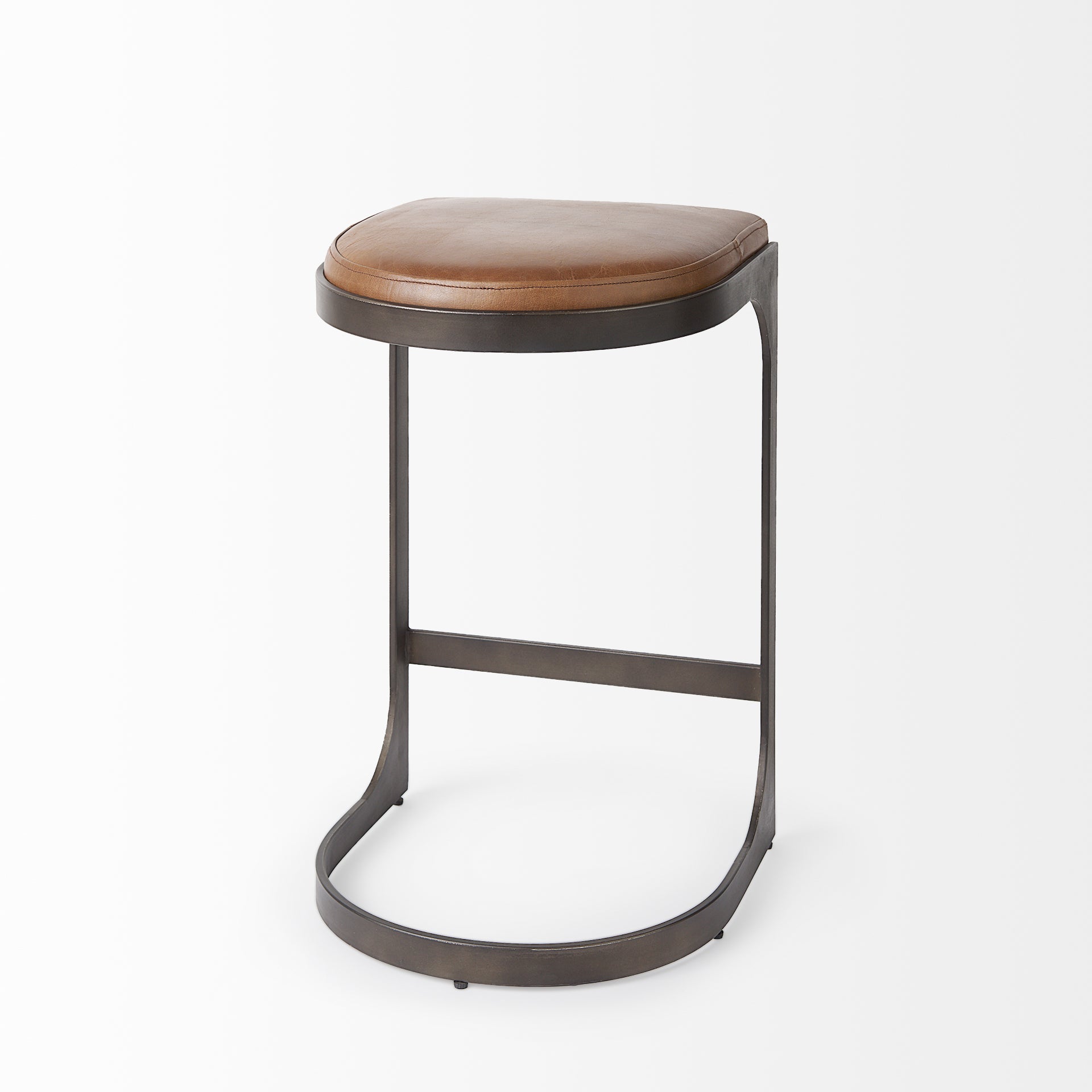 Tyson Leather Seat Stool