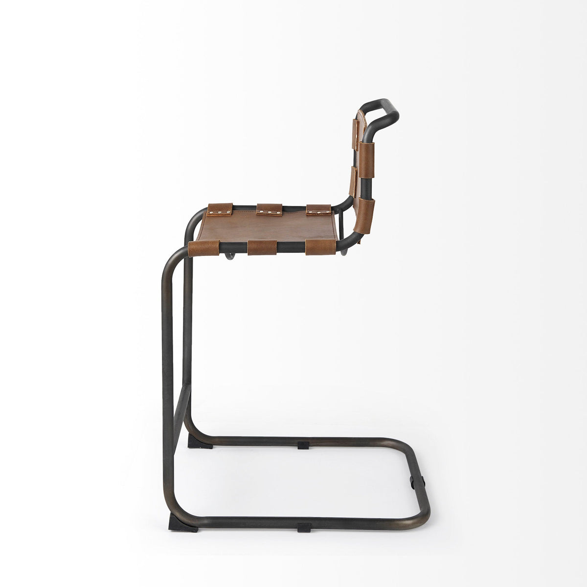 Berbick Leather Seat Counter Stool