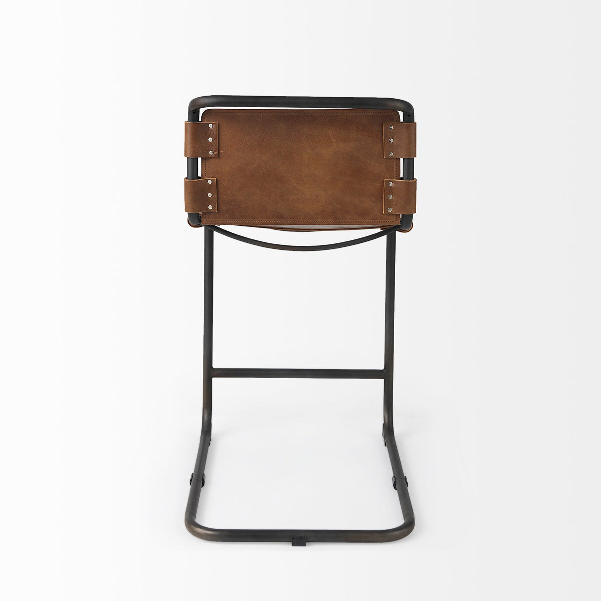 Berbick Leather Seat Counter Stool