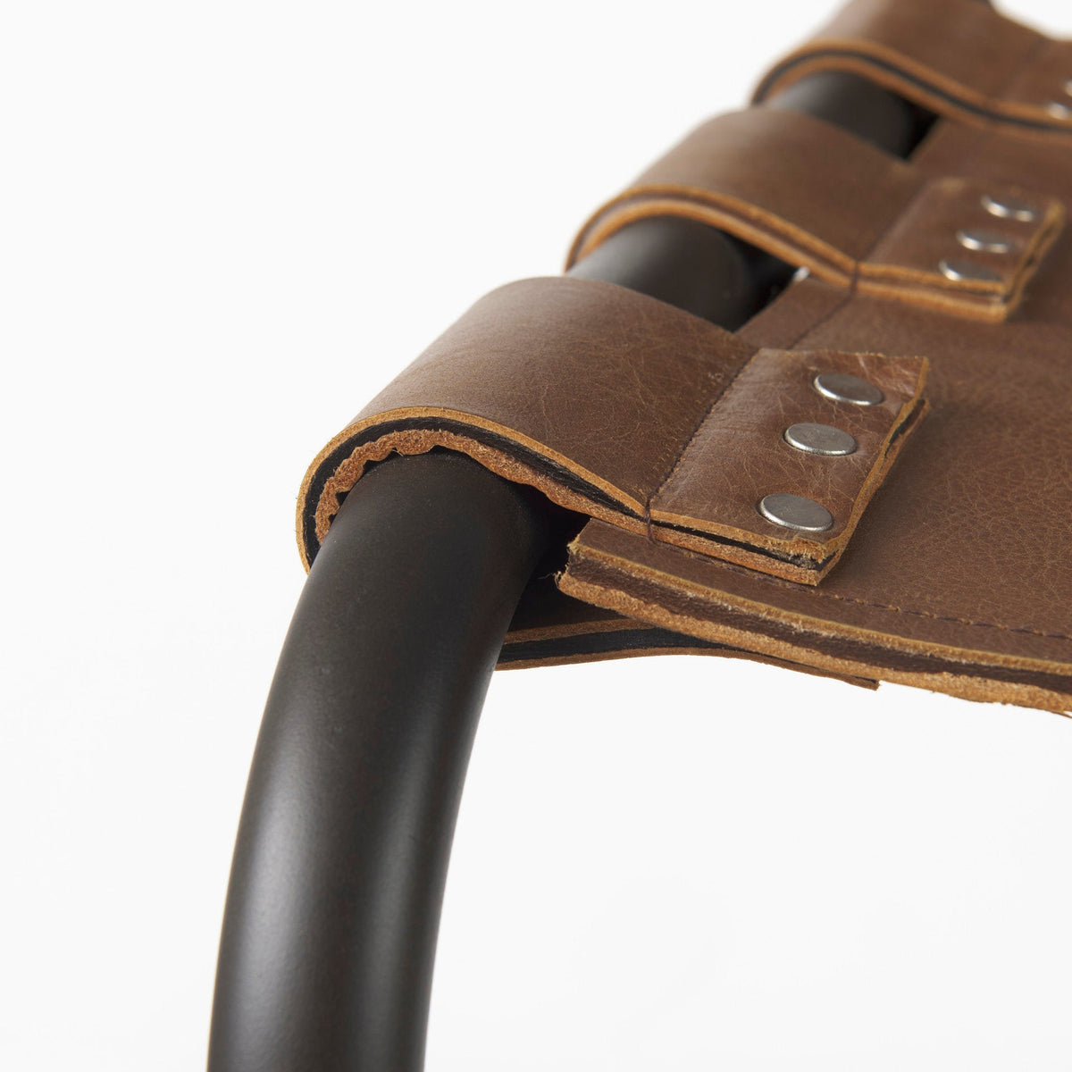Berbick Leather Seat Counter Stool
