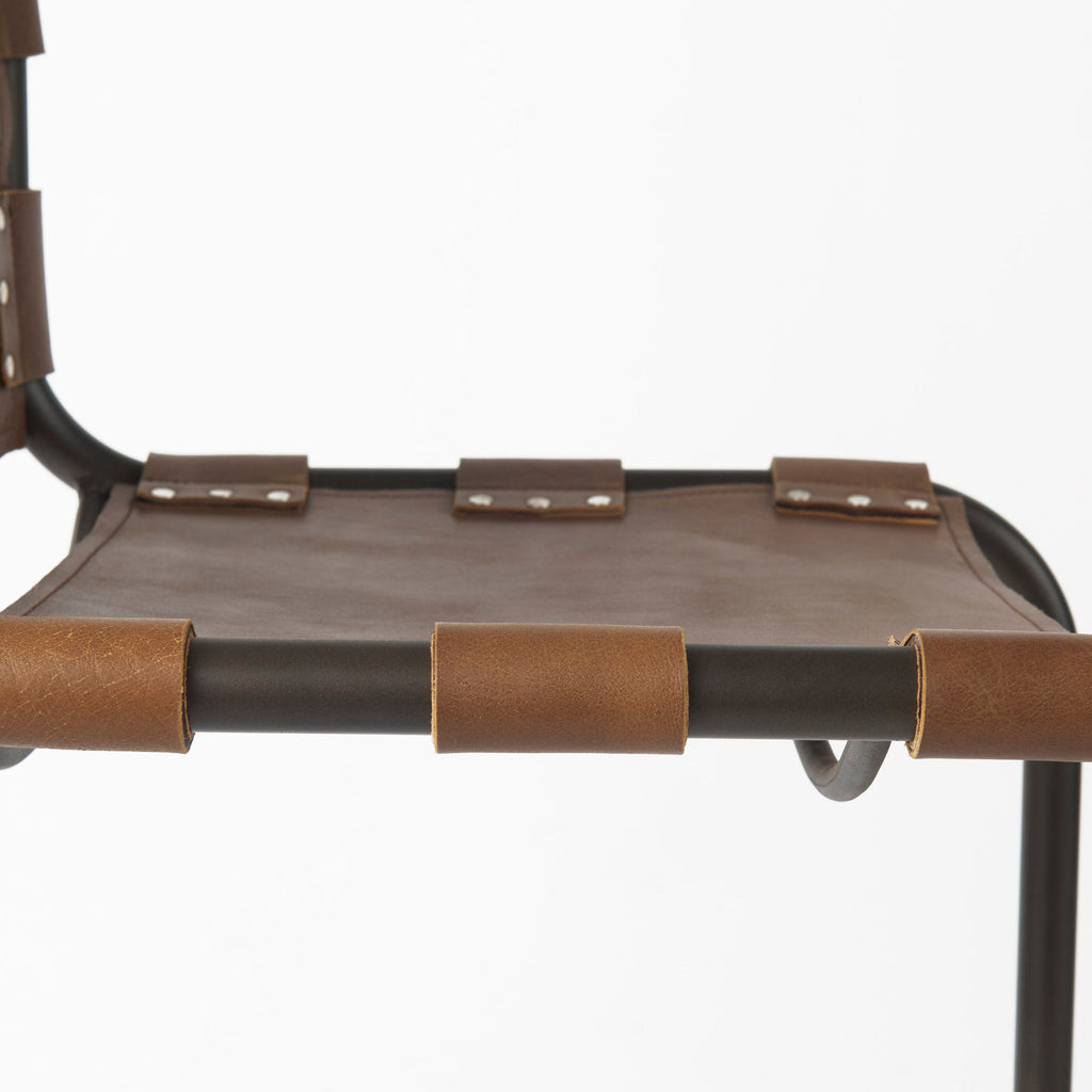 Berbick Leather Seat Counter Stool