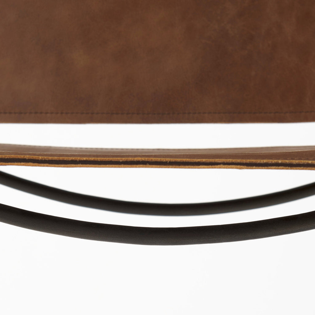 Berbick Leather Seat Counter Stool
