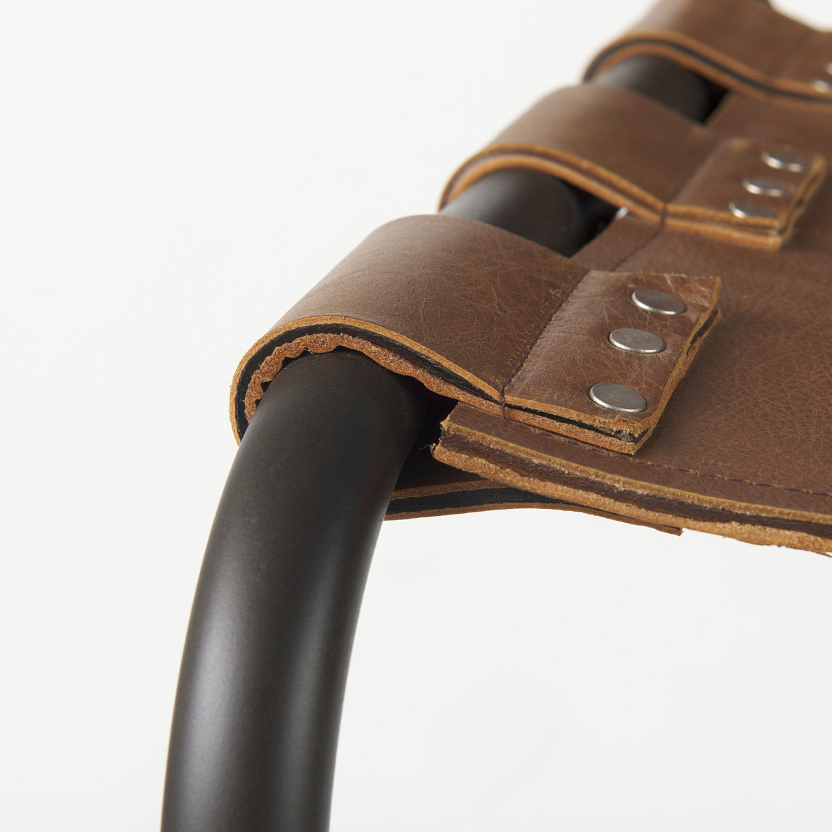 Berbick Leather Seat Bar Stool