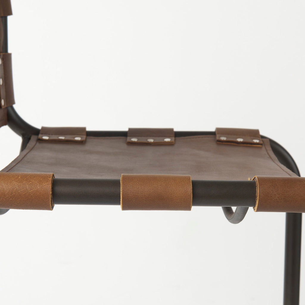 Berbick Leather Seat Bar Stool