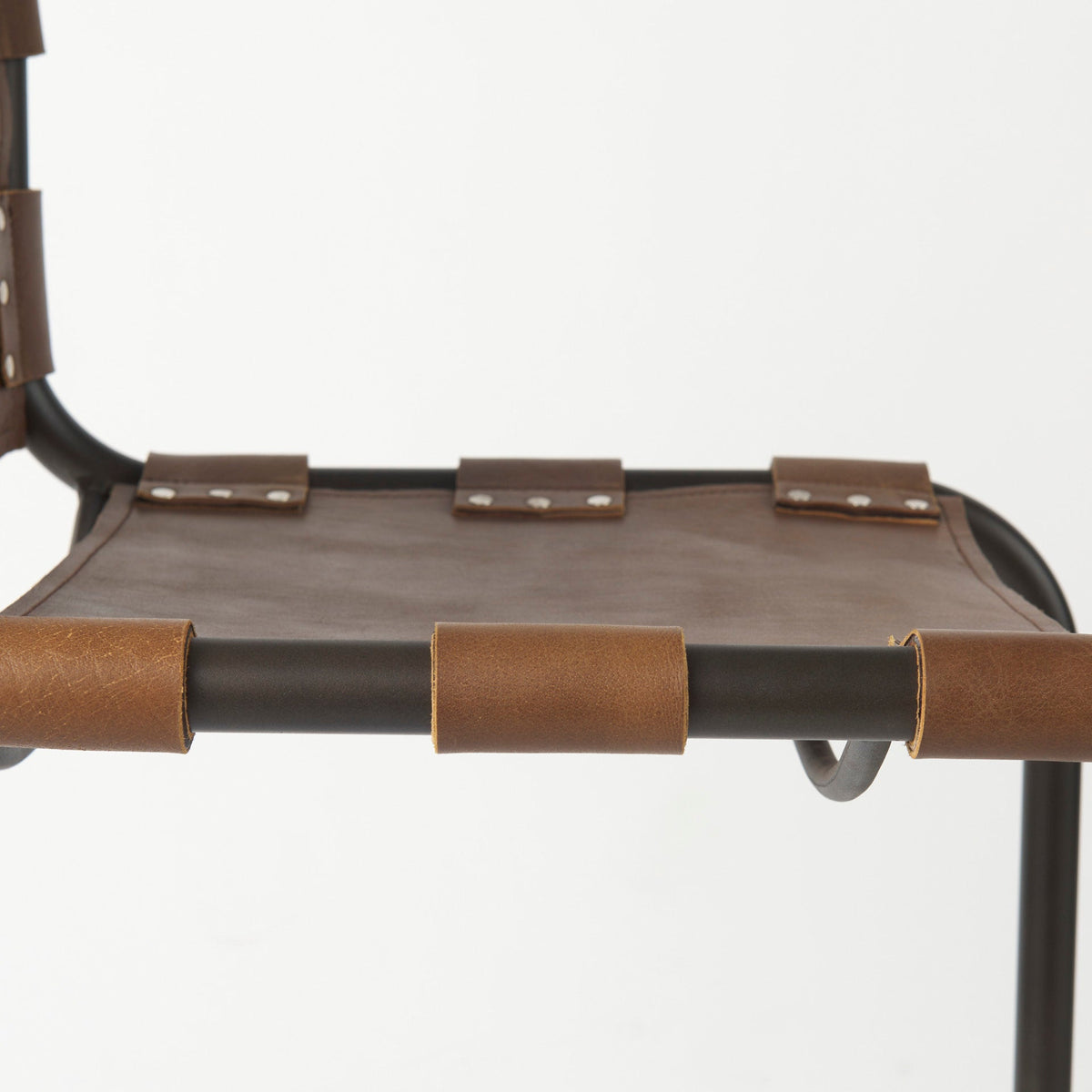 Berbick Leather Seat Bar Stool