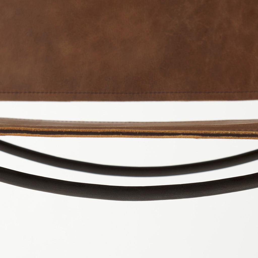 Berbick Leather Seat Bar Stool