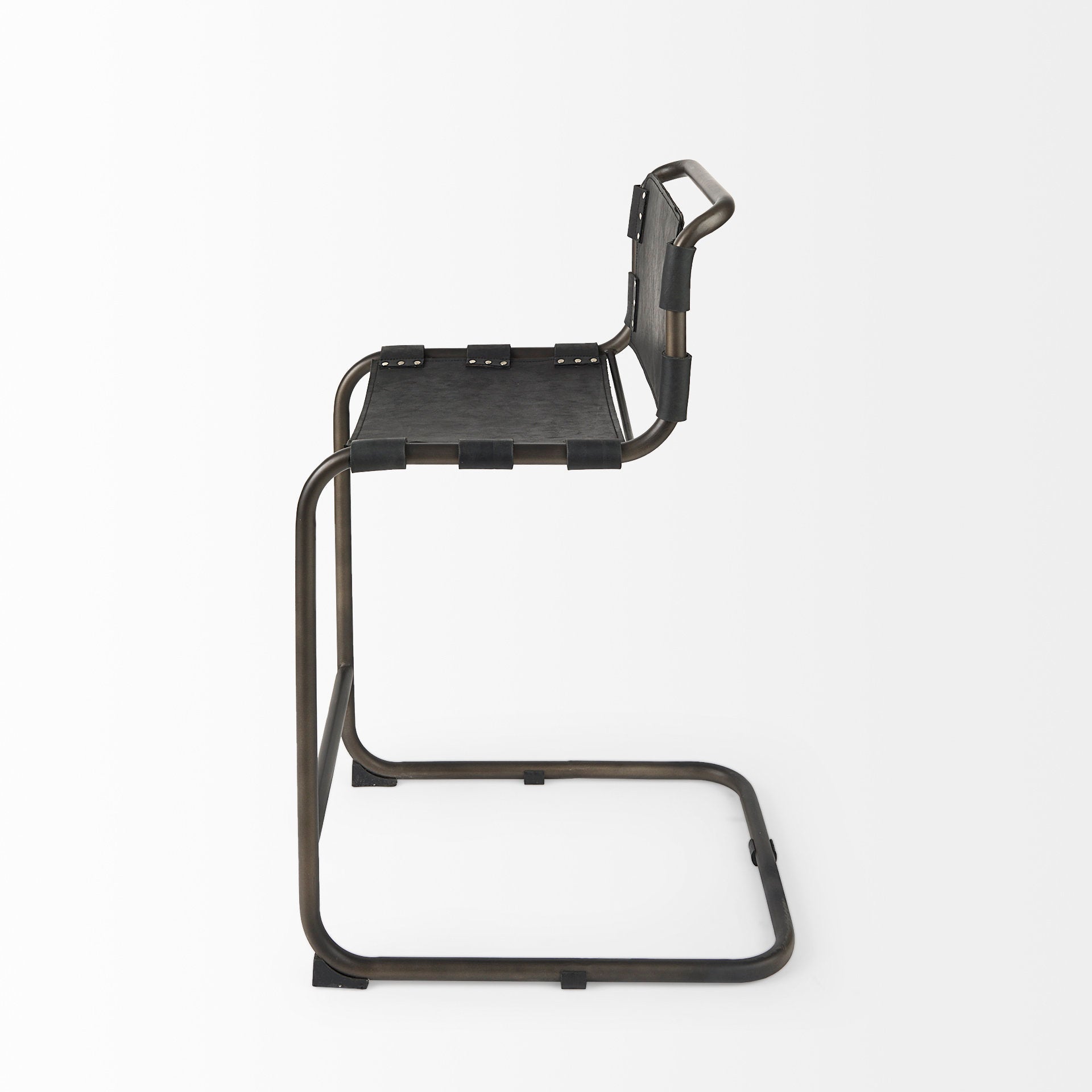 Berbick Leather Seat Counter Stool